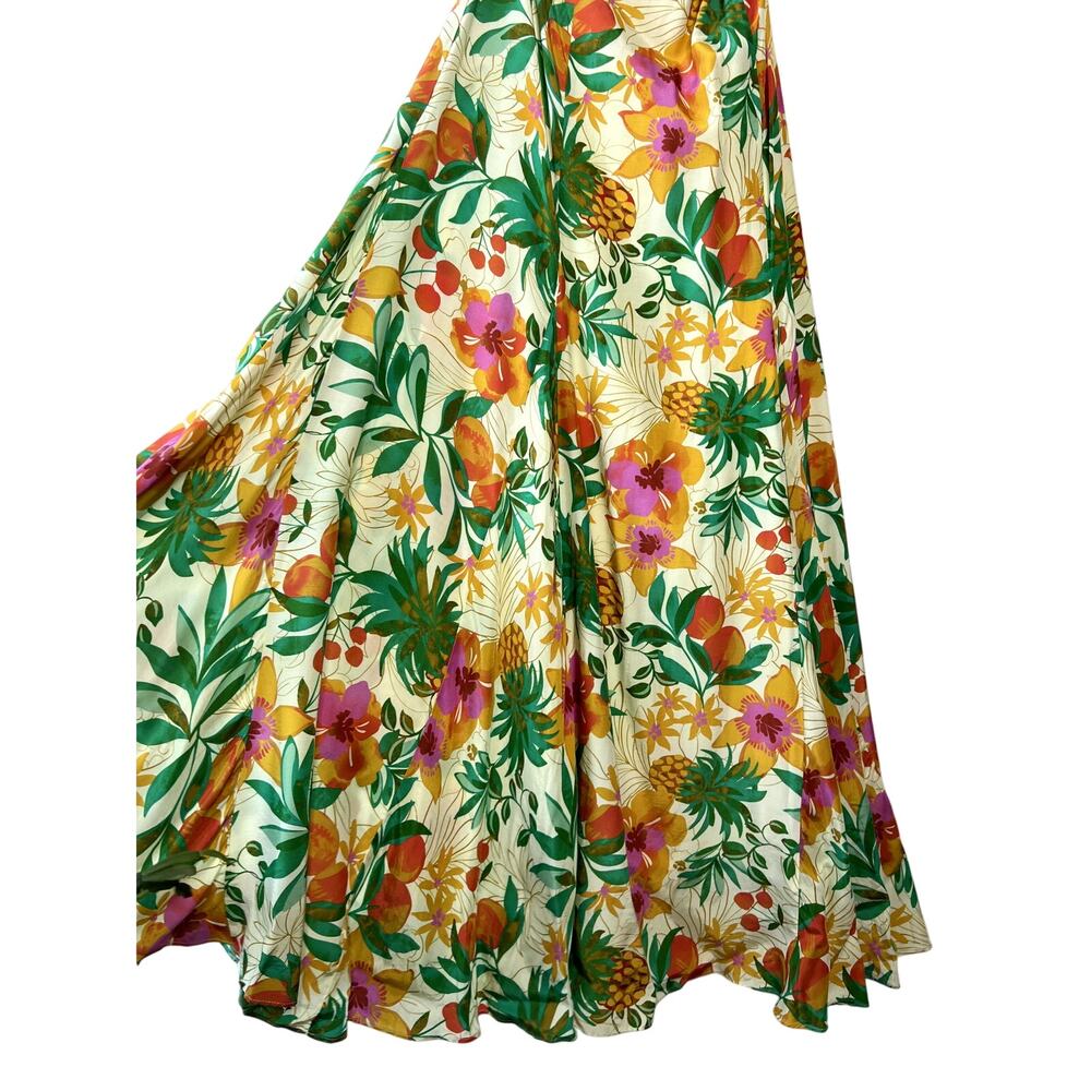 ASTR The Label Mezcal Maxi Dress One Shoulder Orange Green Floral NEW LARGE - Picture 6 of 10
